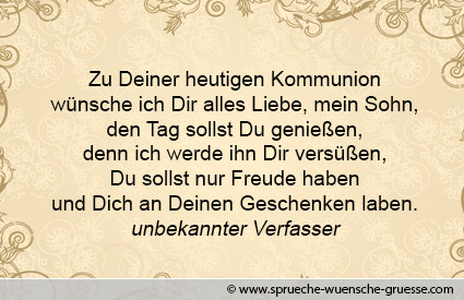 Gluckwunsche Zur Erstkommunion Kommunionswunsche Fur Karten