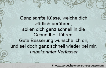 Gute besserung ich eine dir wünsche Genesungswünsche: Vorlagen,