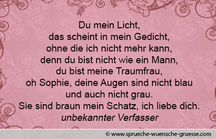 Mein gedicht werden willst du mann Liebesgedichte für