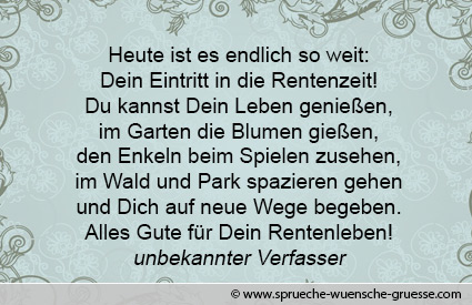 Chef spruch zum ruhestand Beliebte ✎