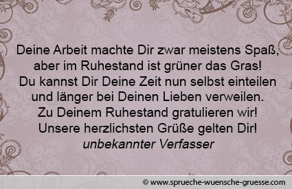 Wünsche Zum Ruhestand Glückwünsche Und Texte Zur Pensionierung