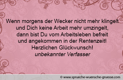 Wunsche Zum Ruhestand Gluckwunsche Und Texte Zur Pensionierung