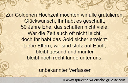 Gluckwunsche Zur Goldenen Hochzeit Texte Gratulation Und Wunsche