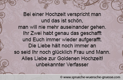 Gästebuch goldenen hochzeit sprüche zur Sprüche zur